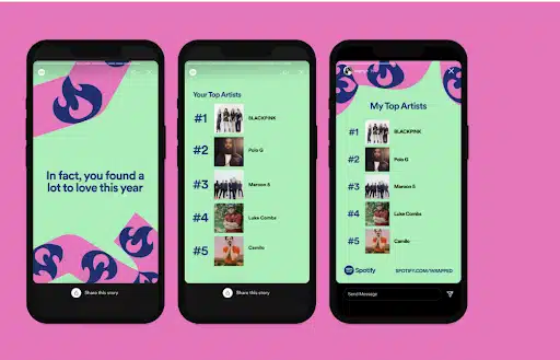 campagne personnalisée Wrapped de Spotify